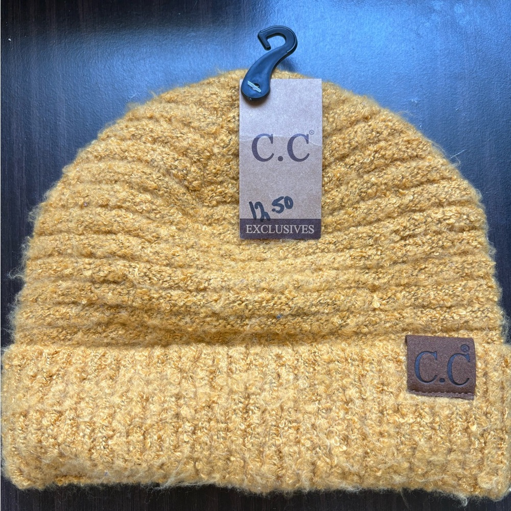 C.C Mustard Knit Beanie